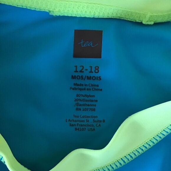 Tea Colorblock Long Sleeve Rashguard 12-18m - Picture 3 of 4